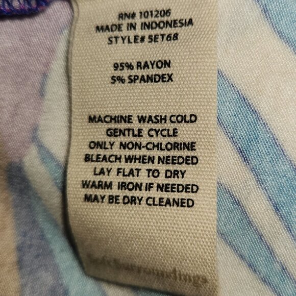 Soft Surroundings 2X Serena Maxi Floral Nazarine Blue Multi Dress Stretch NWT - Picture 5 of 6